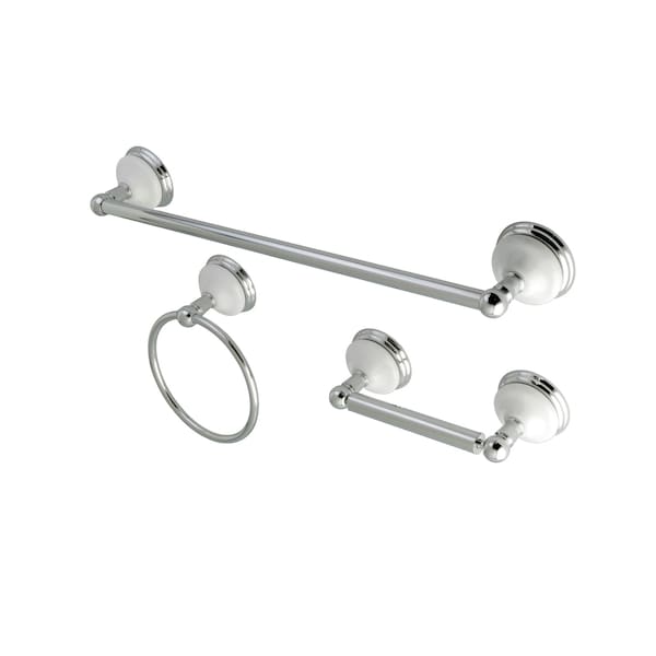 Victorian 3-Piece Bathroom Hardware, Chrome